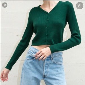 Brandy Melville green Shannon Cardigan